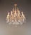 Vintage Italian Baroque Revival Crystal Chandelier Rose Crystal Accents For Sale - Image 4 of 9