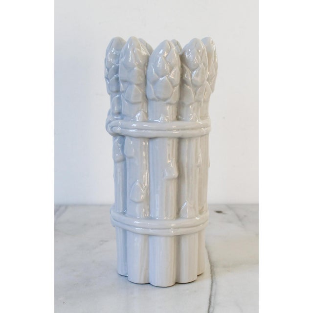 Hollywood Regency Vintage Ceramic Asparagus Form Candle Holder For Sale - Image 3 of 8