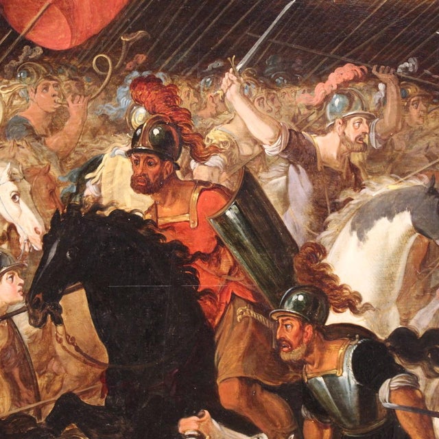 Flemish Artist, Battle Between Knights and Amazons, 1610, Oil on Panel, Framed For Sale - Image 10 of 16