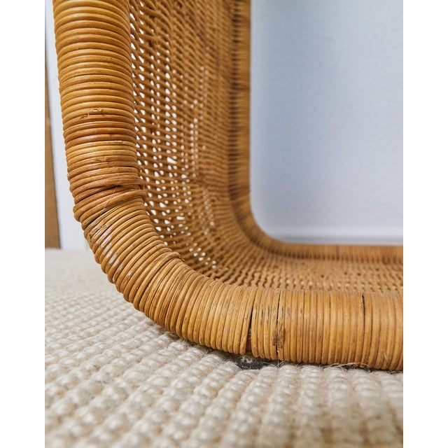 1960's French Rattan and Glass Shelf in the Manner of Louis Sognot For Sale - Image 14 of 17