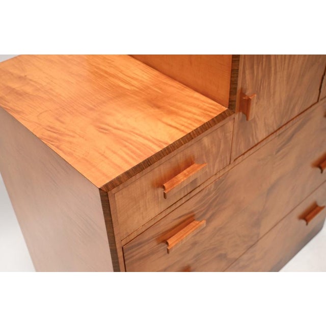 Art Deco Satin Birch and Walnut Chest of Drawers, 1930s For Sale - Image 9 of 12
