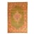 Antique Zabihi Collection Green Turkish Oushak Rug - 4' x 6'5" For Sale