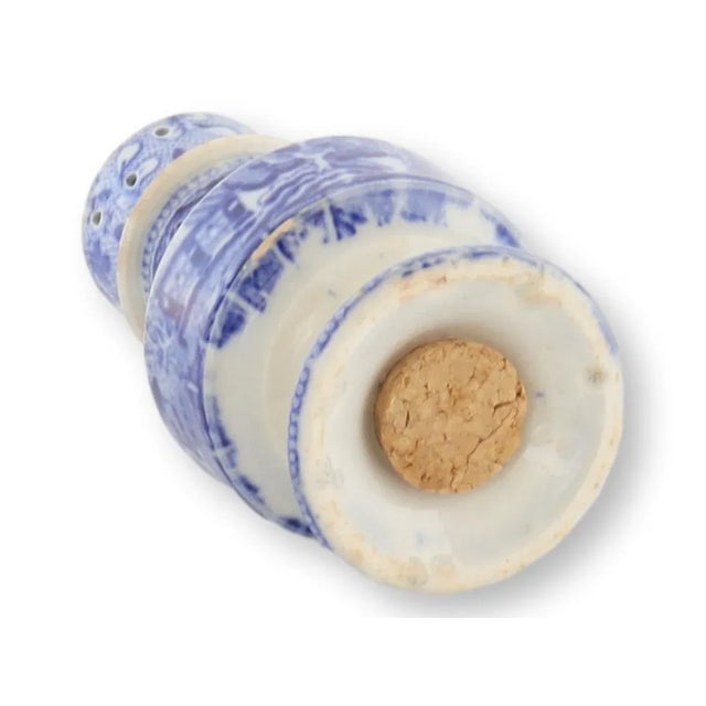 Victorian 1850s Pearlware Willow Pepper Pot For Sale - Image 3 of 3