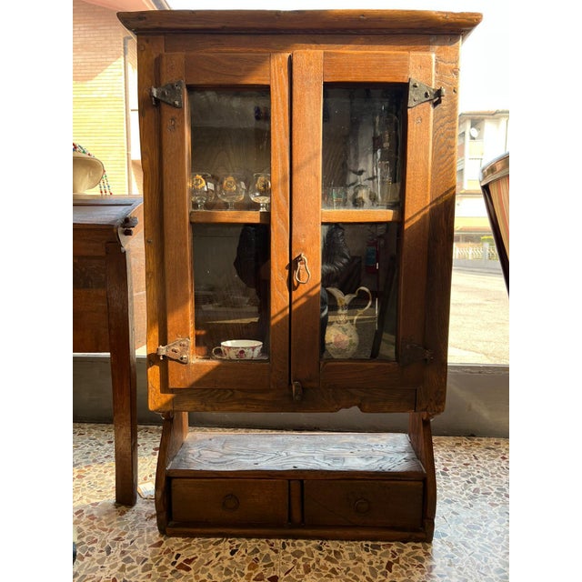 1920s Vintage Wooden Hanging Display Case, 1920s For Sale - Image 5 of 11