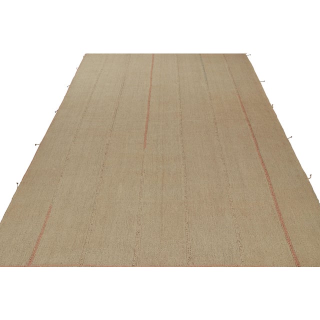 Handwoven in wool, a 12x16 Kilim from a bold new line of contemporary flatweaves by Rug & Kilim. On the Design: The “Rez...