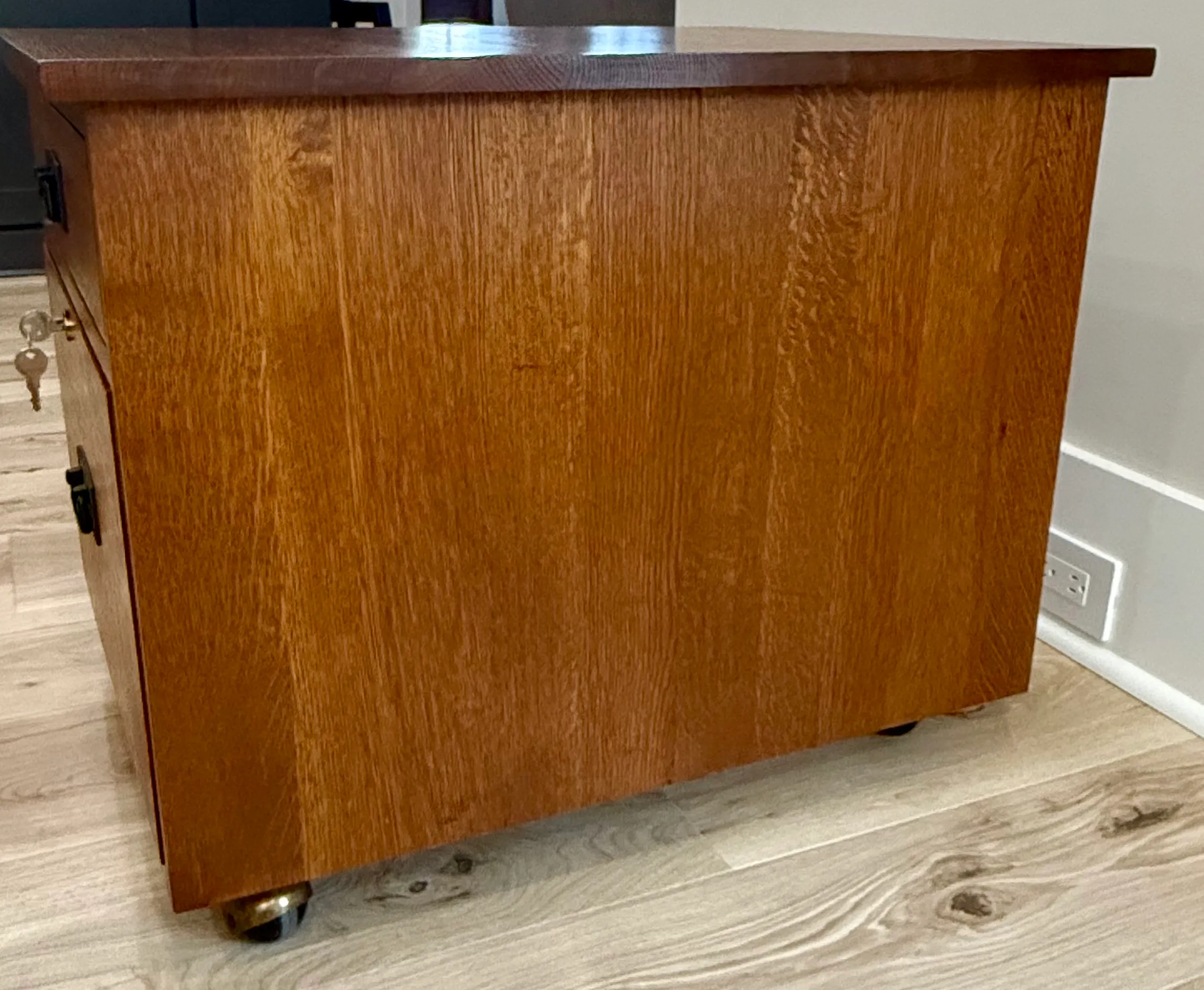 Stickley Mission Oak Rolling File Cabinet | Chairish