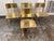 Design Plus Gallery presents a Set of Four Indoor/Outdoor Oro Gold Dining Chairs from CB2. Each chair has a polished...