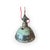 Industrial Industrial Pendant Lamp with Enamel Shade and Cast Housing attributed to VEB Leuchtenbau Leipzig, 1960s For Sale - Image 3 of 9