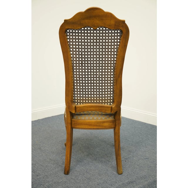 Wood High End Country French Provincial Cane Back Dining Side Chair For Sale - Image 7 of 9