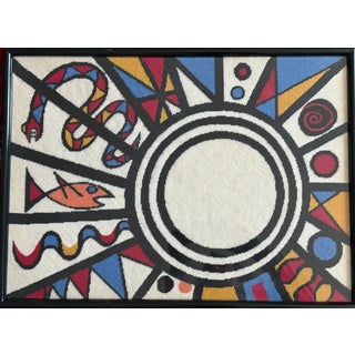 Alexander Calder - Evolution and Environment Vintage Needlepoint For Sale