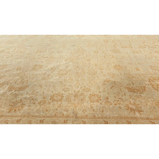 Textile 19th Century Indian Amritsar Beige, Camel and Caramel Handwoven Wool Rug For Sale - Image 7 of 9