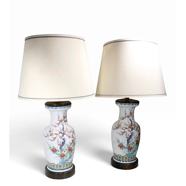 Frederick Cooper Mid 20th Century Chinese Style Ceramic Lamps by Frederick Cooper - Pair For Sale - Image 4 of 18