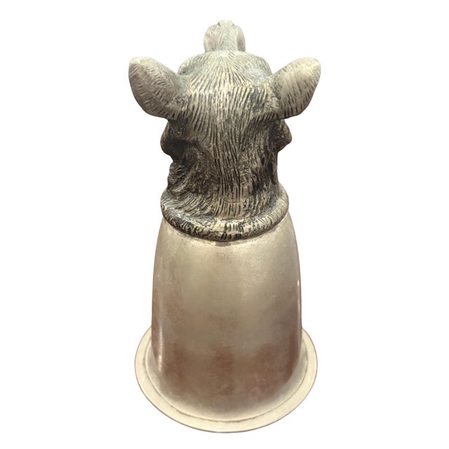 Late 20th Century Vintage Gucci Silver-Tone Fox Head Stirrup Cup For Sale - Image 5 of 8