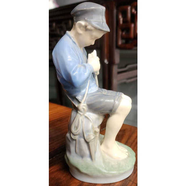 1970s Royal Copenhagen Danish Hand-Painted Fine Porcelain Figurine For Sale - Image 5 of 13