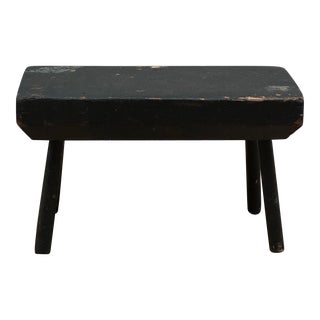 Antique Rustic Low Small Milking Stool For Sale
