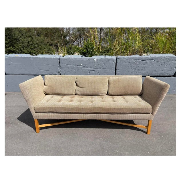 Designer Sofa With X-Base Stretcher For Sale - Image 14 of 16