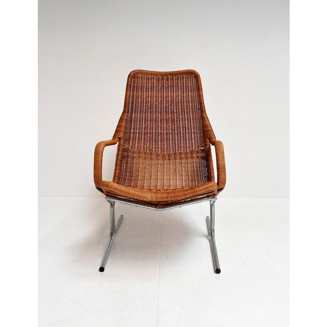 Model 514 Armchair in Rattan by Dirk van Sliedregt, 1970s For Sale - Image 11 of 12