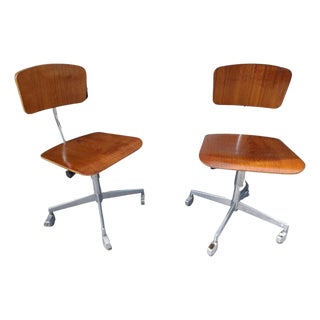 Set of 2/Danish Kevi Swivel Chairs For Sale