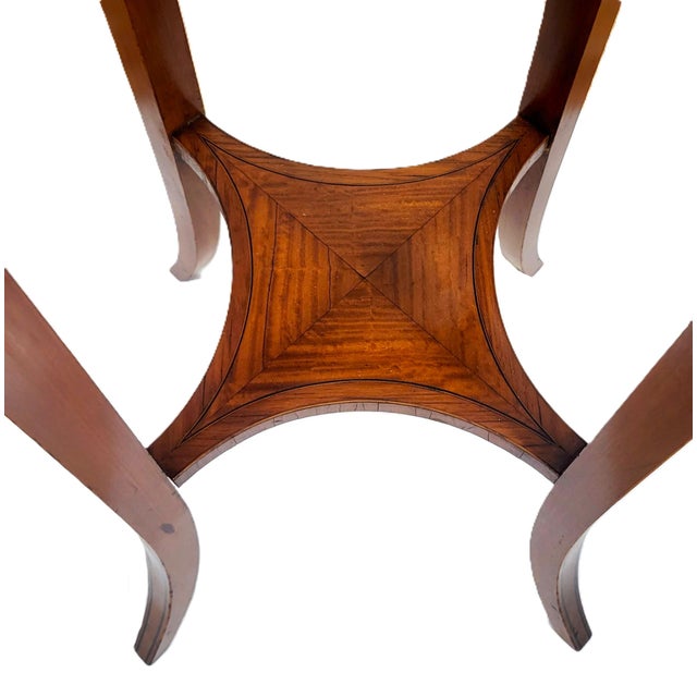Antique English 19th C Edwardian Satinwood 3 Tier Pedestal Plant Stand Maple Co For Sale - Image 11 of 16