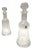Transparent Crystal Decanter Bottles by Bleikristall, Germany, 1970s, Set of 2 For Sale