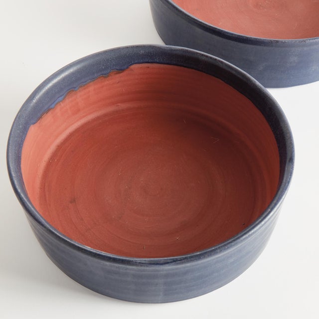 Contemporary Studio Decorative Low Bowls, Set Of 2 For Sale - Image 3 of 6