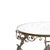 Furniture - Coffee table. 20th century Europe, gilded metal frame, painted and chiseled, with a glass top. Dimensions: 51...