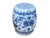 10" Chinese Blue White Porcelain Double Dragons Round Shape Stand Display Art For Sale - Image 9 of 18