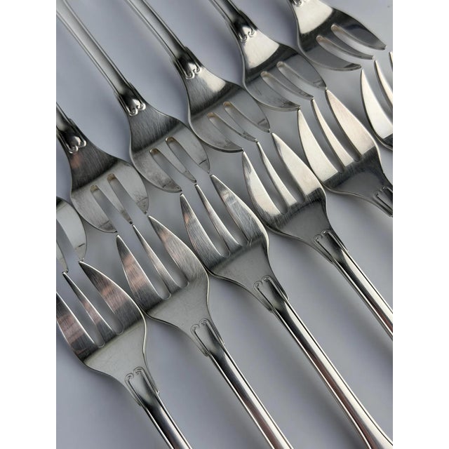 Vintage Vendôme Oyster Forks from Christofle, 1950s, Set of 12 For Sale - Image 11 of 13