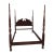 1980s American Drew Queen Poster Bed Carved Cherry For Sale