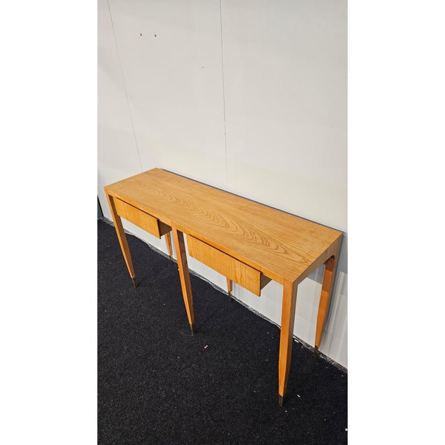 Console Table in Ash Wood by Gio Ponti for Giordano Chiesa, 1950s For Sale - Image 6 of 12