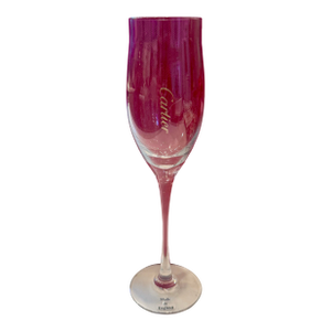 1990s Cartier Tulip Crystal Champagne Glass