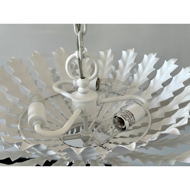 Metal Contemporary Visual Comfort Aerin Lauder Plaster White Hampton Mini Chandelier For Sale - Image 7 of 9