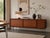 Exceptional large credenza sideboard designed by pieter de bruyne for al meubel / v-form, belgium, circa early 1960s....