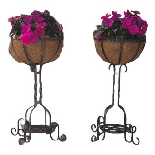 Iron Planters, 1930, Set of 2 For Sale