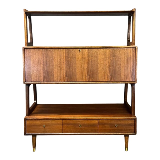 1950s Vintage Mid Century Bookcase by Saginaw For Sale