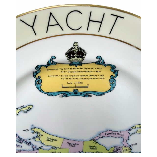 Nautical Vintage 1985 Marion Bermuda Ocean Yacht Race Porcelain Plate 10.75"d For Sale - Image 3 of 11