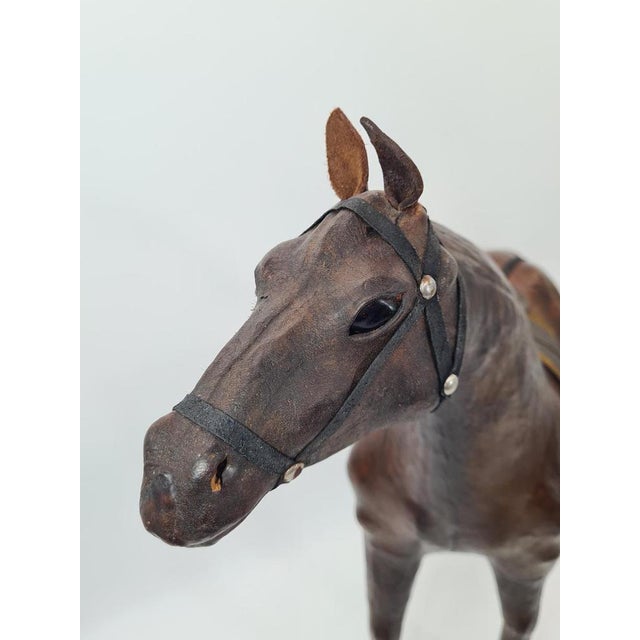 Brown Horse Figurine with Leather, 1960s For Sale - Image 8 of 13