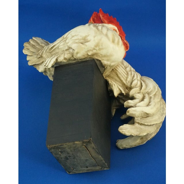 Large 20th Century Sculpture of a Pair of Roosters in Stoneware Ceramic by Guido Cacciapuoti, Italy For Sale - Image 11 of 18