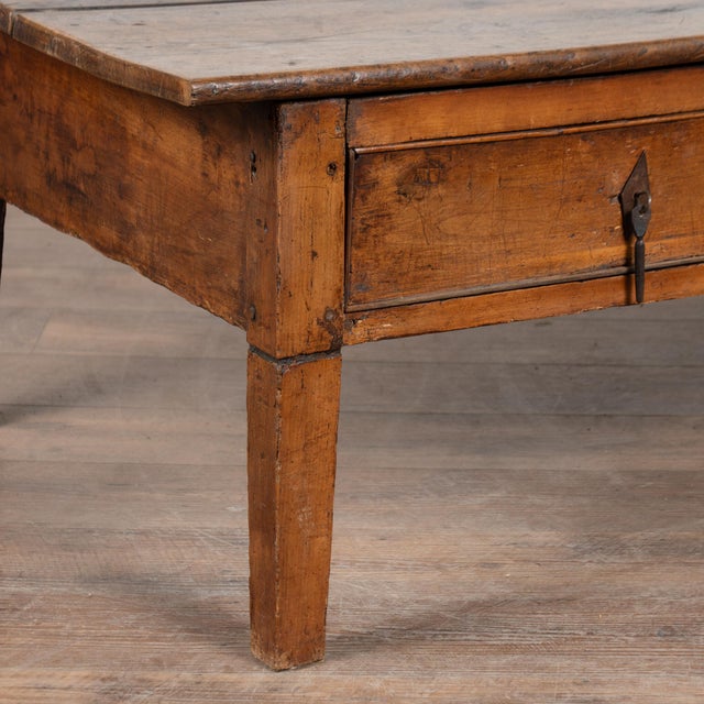 Brown Early 19th Century French Oak Coffee Table With Two Drawers For Sale - Image 8 of 11