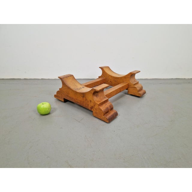 Oak Barrel Stand, 1930s For Sale - Image 6 of 10