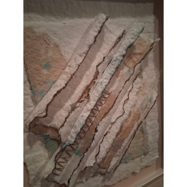 Vtg. Elaine Rose Postmodern Abstact Torn Paper Art For Sale - Image 14 of 16