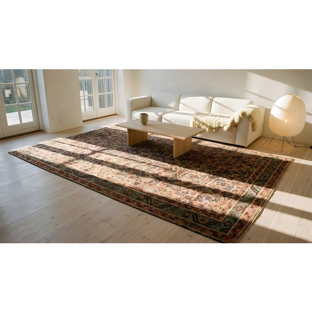 Red 19th Century N.W. Persian Bakshaiesh Carpet ( 5'9" x 12'6" - 175 x 380 ) For Sale - Image 8 of 9
