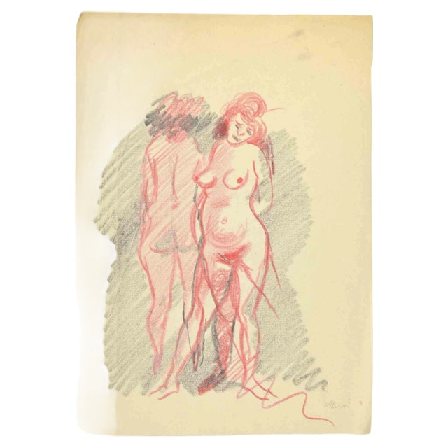 Mino Maccari, Nudes Women, Mixed Media, 1925 For Sale