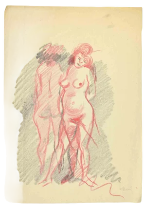 Mino Maccari, Nudes Women, Mixed Media, 1925