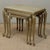 Brass Set of Three Mid-Century French Louis XV Style Brass and Onyx Nesting Tables For Sale - Image 8 of 18