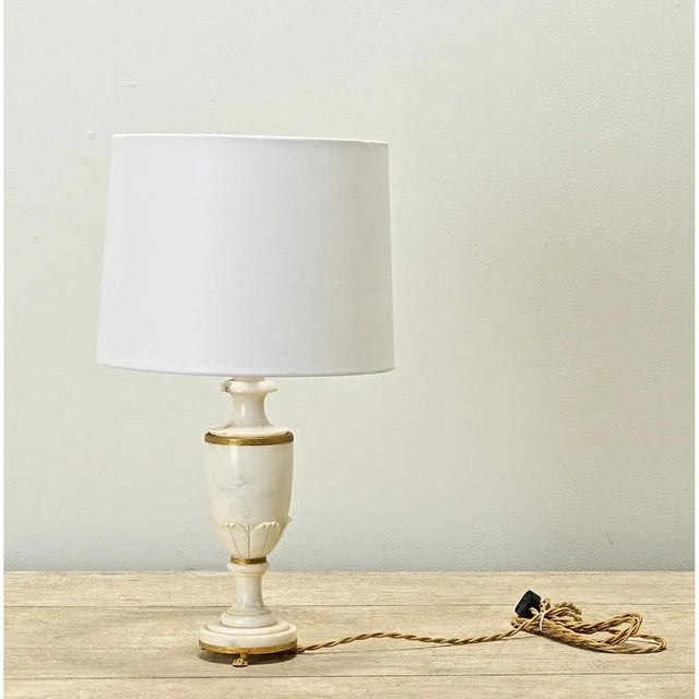 Italian Empire Style Carved Marble Table Lamp For Sale In Baton Rouge - Image 6 of 7