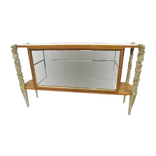 Vintage Cabinet with Vitrine, 1940s For Sale