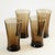 Late 20th Century Vintage Anchor Hocking Linden Mocha Tawny Brown Glass Flared Tumblers – 16oz, Retro Mid-Century Style For Sale - Image 5 of 18