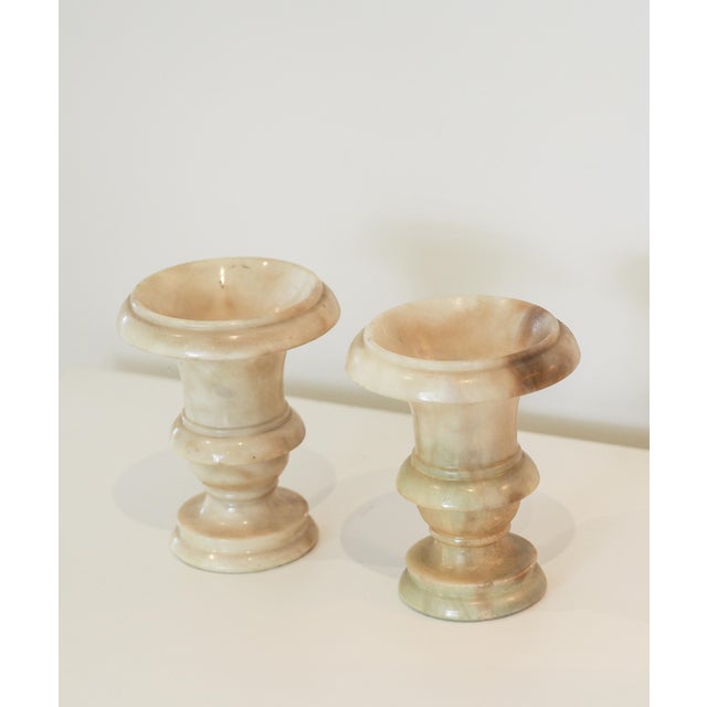 Mid-Century Modern Onyx Candleholders by Marmo Lusso, Set of 2 For Sale - Image 3 of 5