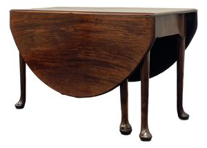 Antique 18th Century Mahogany Queen Anne Drop Leaf Dining Table Circa 1760